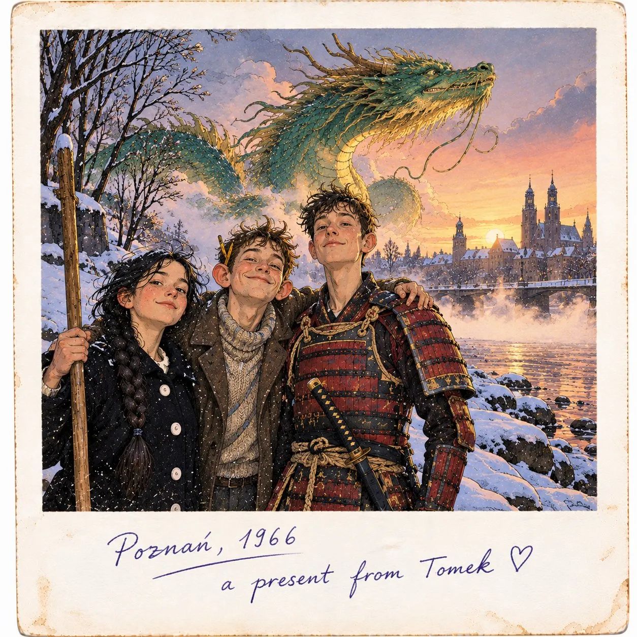 Vintage Poznań Dragon Polaroid
