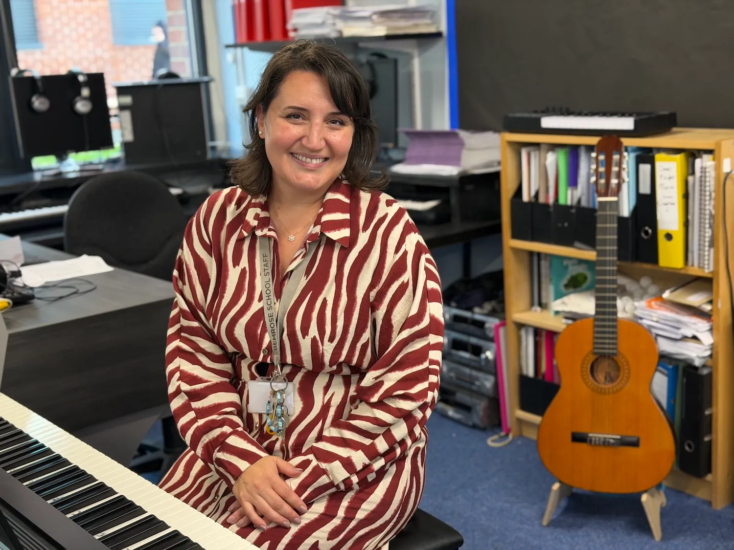 Selale in the music room at Bemrose