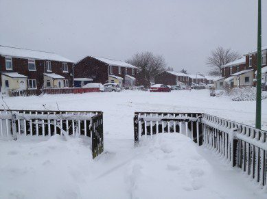 snow in the Consett region
