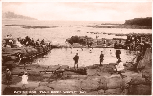 Soggy Seaside sandwiches - The Bathing Pool Table Rocks Whitley Bay