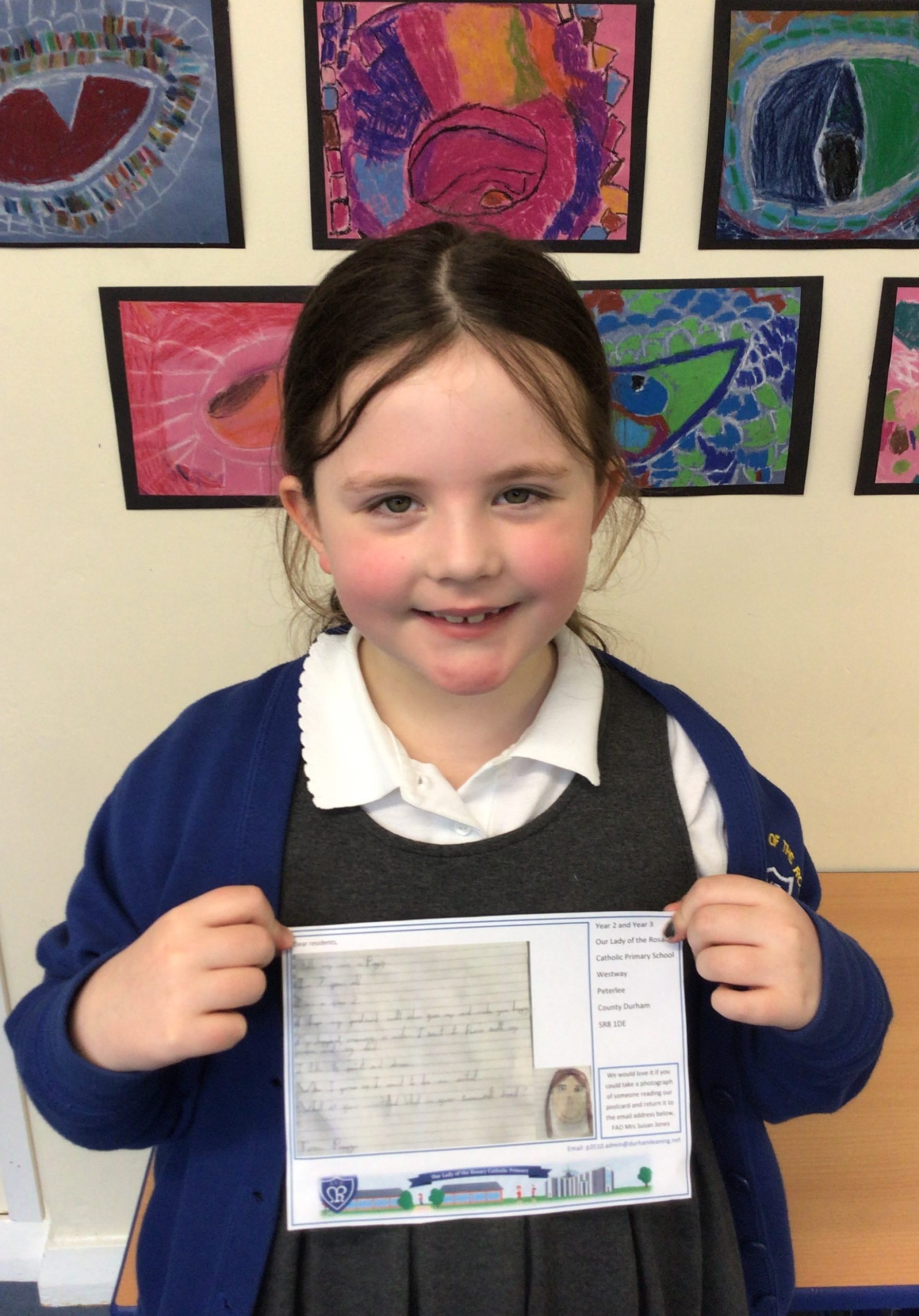 Schoolchildren Spreading Kindness Through Postcards Across Durham