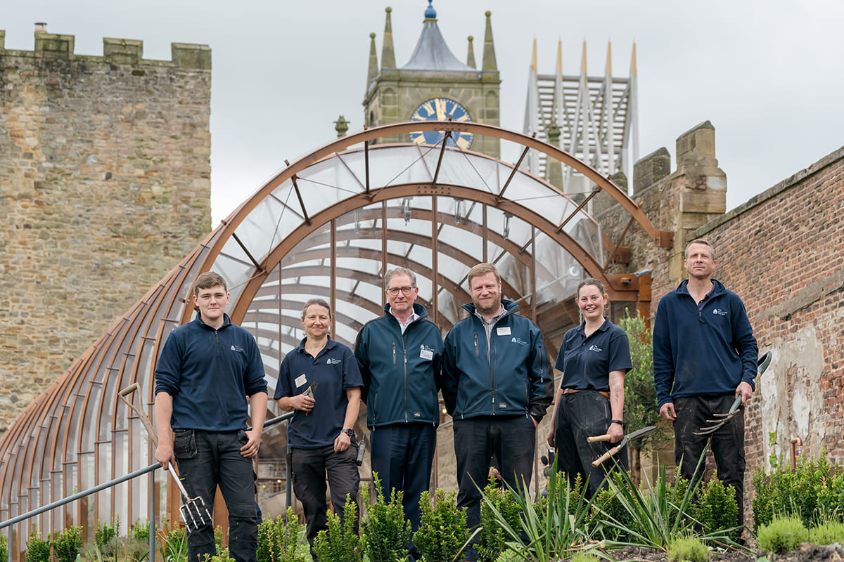 The Auckland Projects Parks, Gardens and Landscapes team in the new Walled Garden