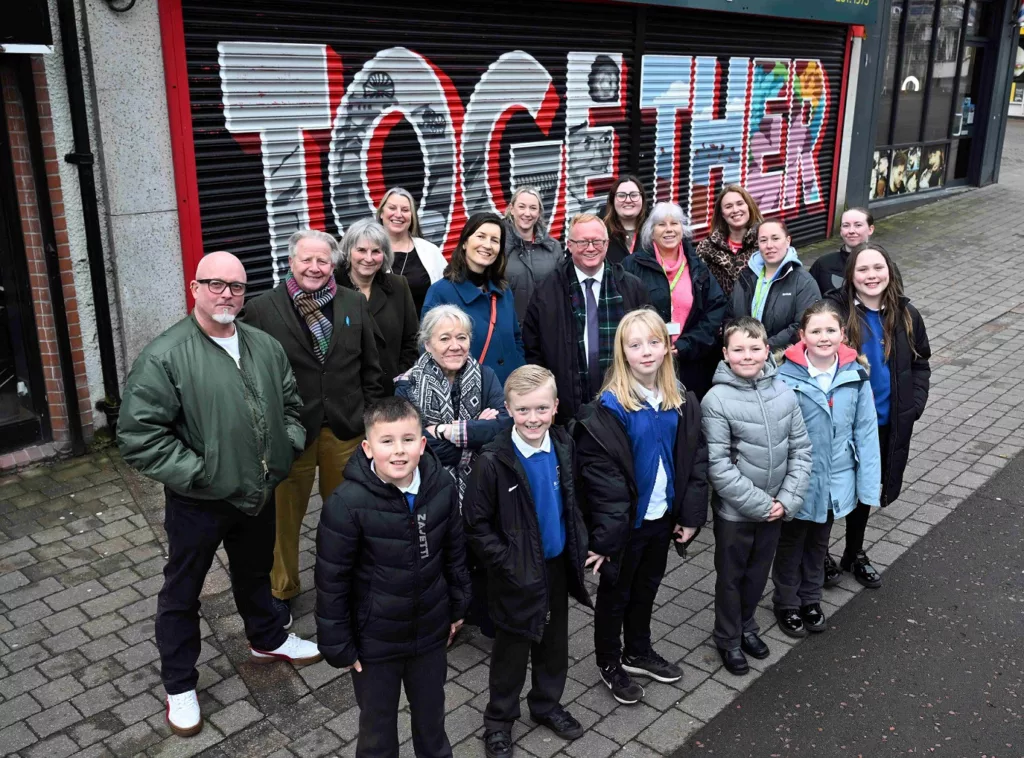 Stanley Front Street Brightened with Community-Inspired Shop Shutter Art