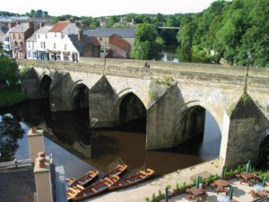 Durham Ancient Monuments - Elvet Bridge from above = www.geograph.org.uk