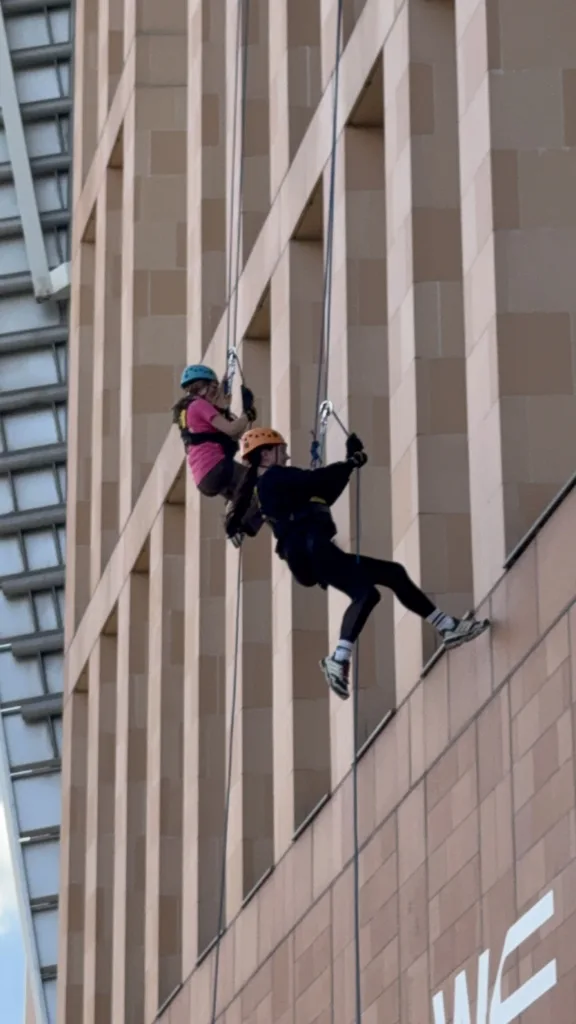 Miss Durham Nicole Hanson Completes 115ft Charity Abseil