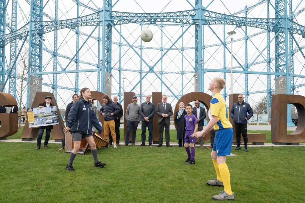 Edinburgh's Granton Waterfront Welcomes New Public Park Within Restored Gasholder