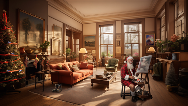 AI-Crafted Magic: Unveiling Santa's Edinburgh Retreat