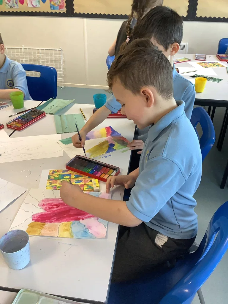 Pupils' Artwork Warms Hearts at St John Vianney’s Love Art Gallery