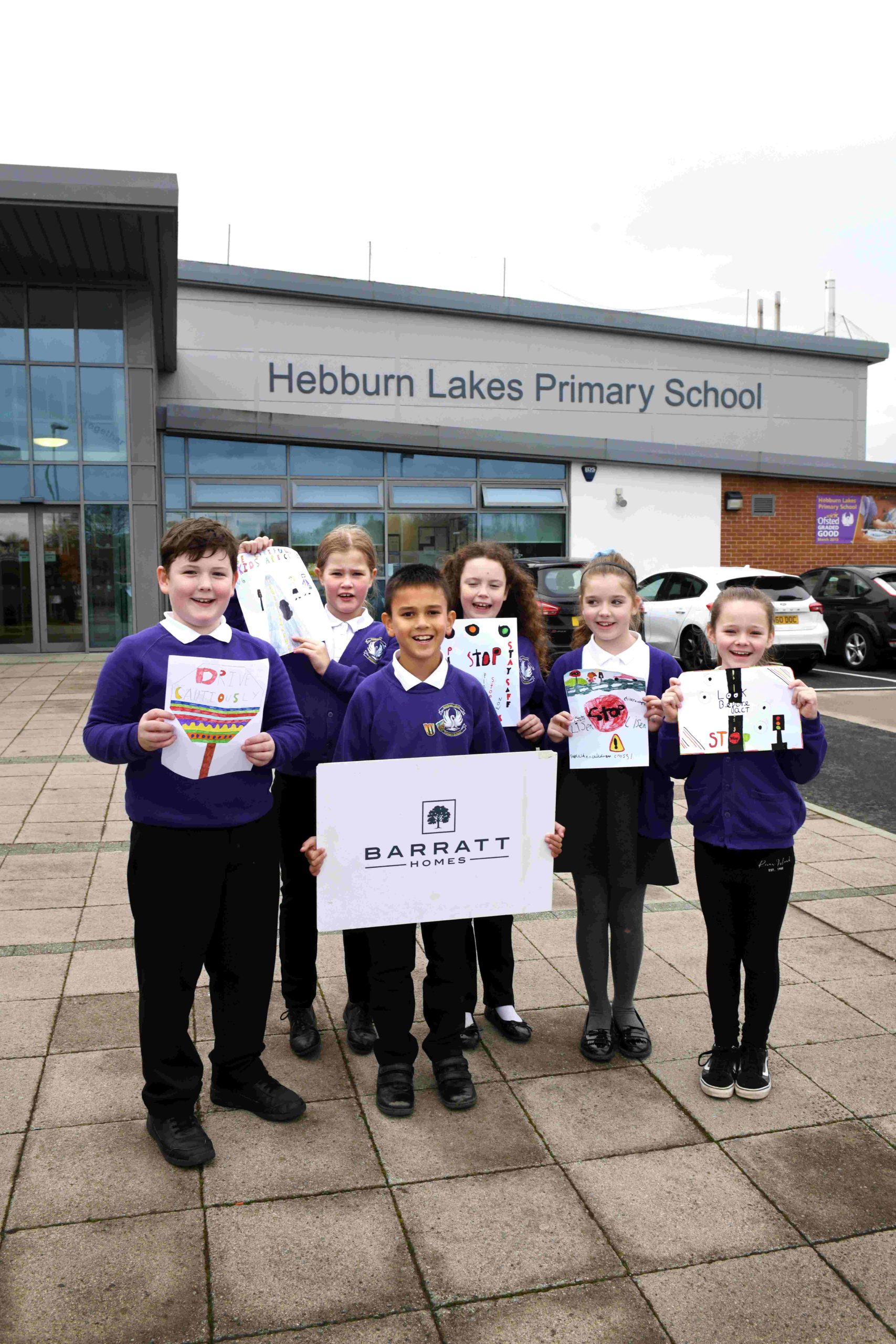 Slow Your Speed! Local Housebuilder Partners With Hebburn School To De-sign Posters For Road Safety Week