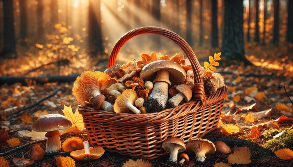 Mushroom picking: AI generated.