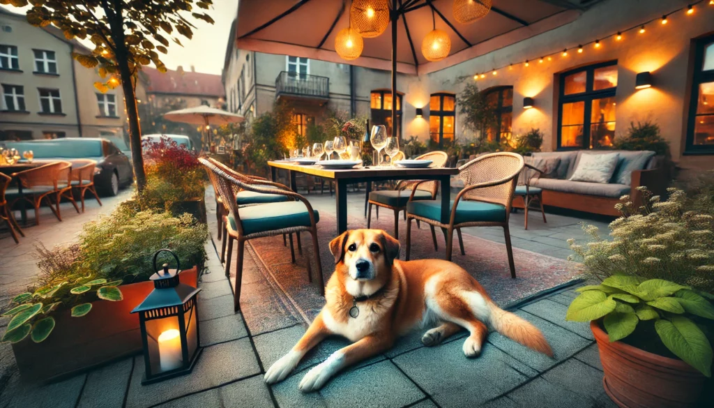 Dog-friendly restaurant: AI generated.
