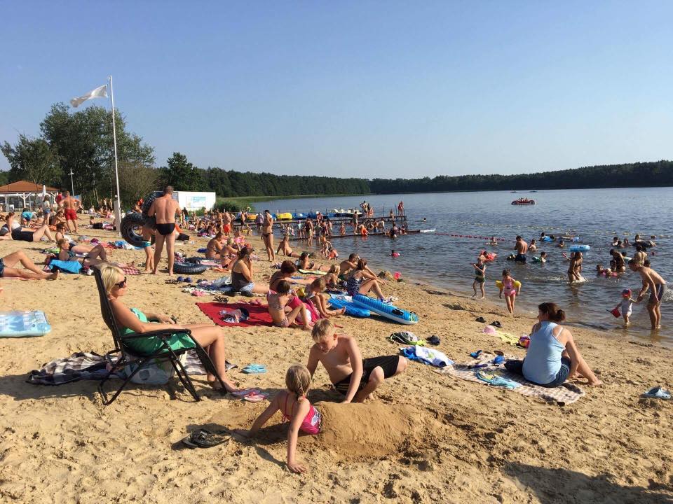 Beach at the Pamiątkowo Lake