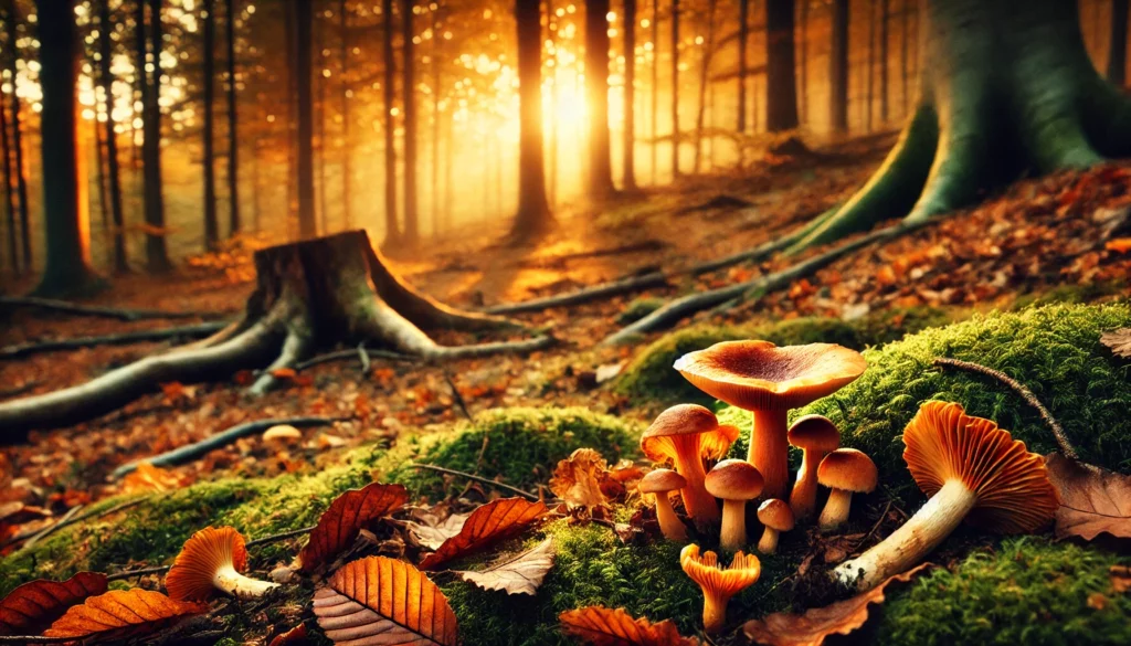 Mushroom picking: AI generated.