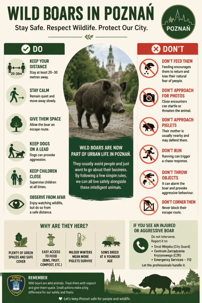 What to do when you see a wild boar infographic