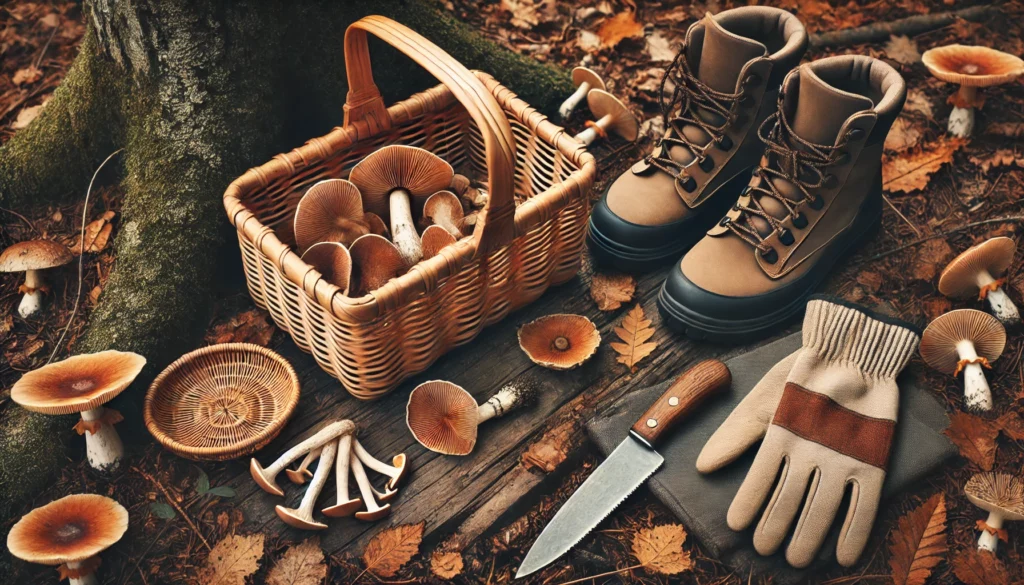 Mushroom picking: AI generated.