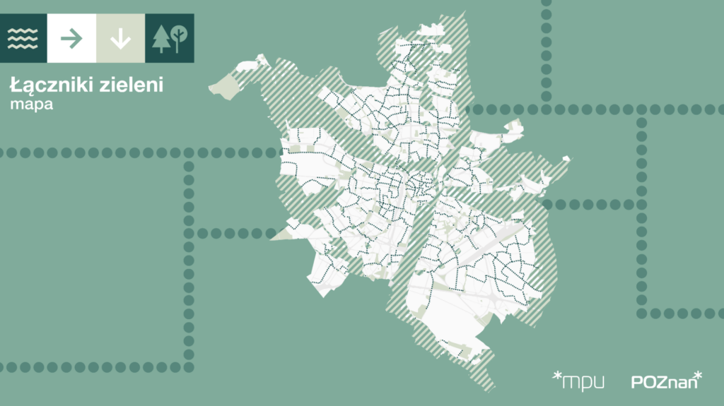 Eco Initiatives in Poznań: Map of Green Corridors.