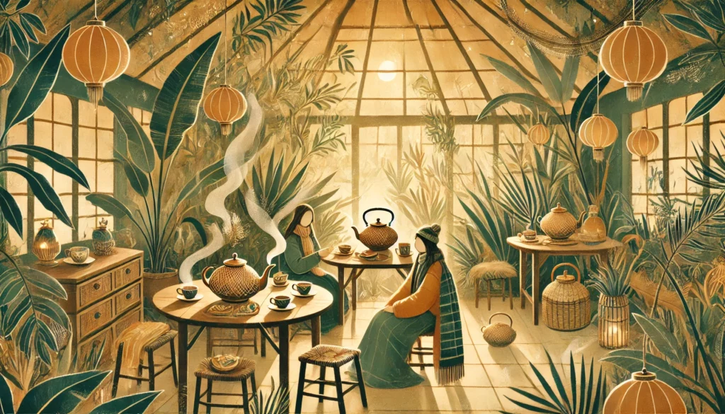Poznań Palm House: Tea Day Workshops. AI generated image.