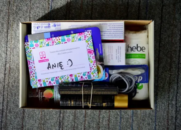 Project Shoebox: exemple of the prepared package.