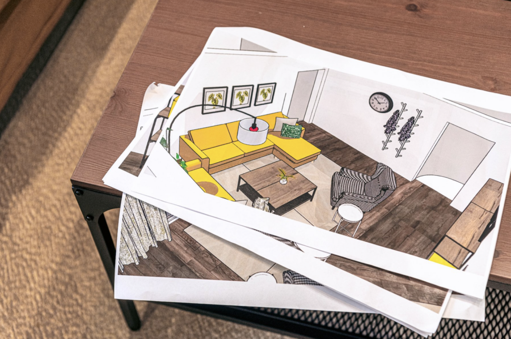 New family home interior design.
