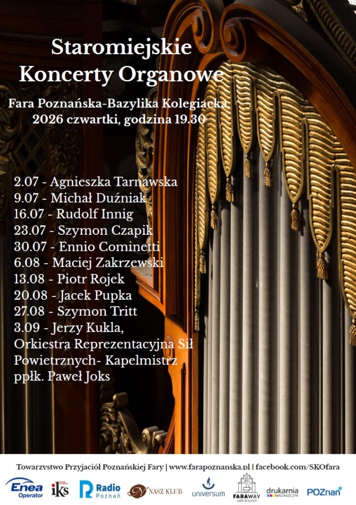 Free Summer Organ Concerts Schedule - Fara Poznańska