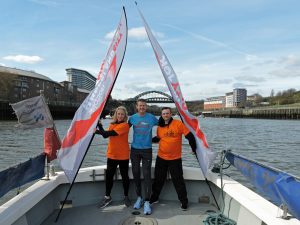 Steve Cram with sail trainees