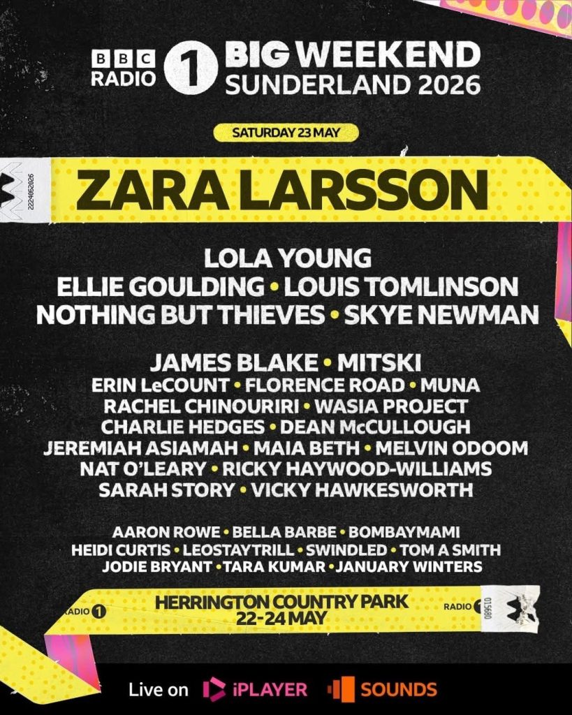 Major Artists Confirmed As Radio 1’s Big Weekend Heads To Sunderland
