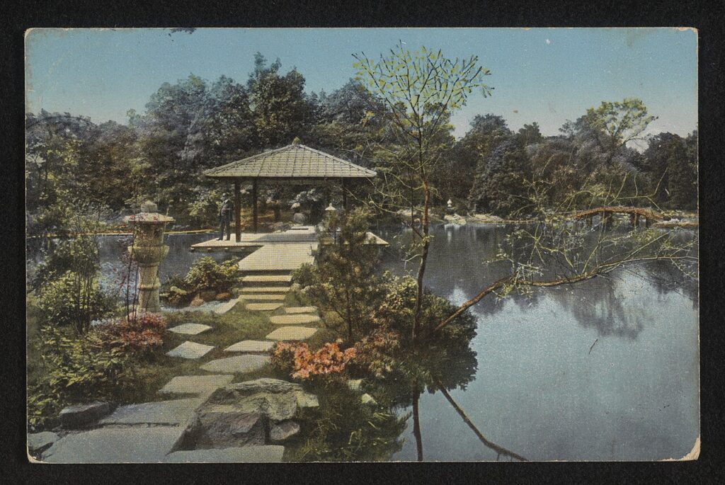Wroclaw Japanese Garden before the 1997 flood